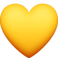 💛 Yellow Heart in facebook