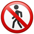 🚷 No Pedestrians in whatsapp