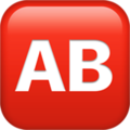🆎 AB Button (Blood Type) in apple