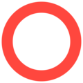 ⭕ Cercle rouge creux