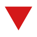 🔻 Triangolo rosso puntato verso il basso