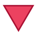 🔻 Triangle rouge pointé vers le bas
