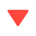 🔻 Triángulo rojo apuntando hacia abajo
