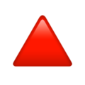 🔺 Czerwony trójkąt skierowany w górę