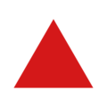 🔺 Triángulo rojo apuntando hacia arriba