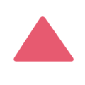 🔺 Czerwony trójkąt skierowany w górę