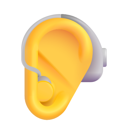 🦻 Ear with Hearing Aid