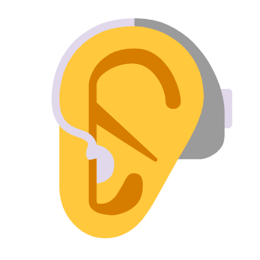 🦻 Ear with Hearing Aid