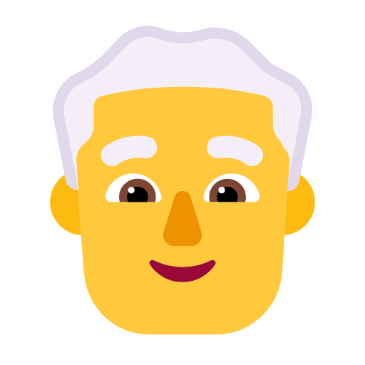 👨‍🦳 Man: White Hair