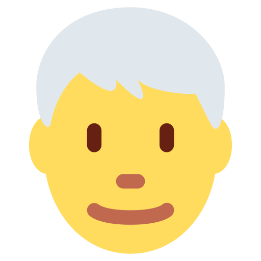 👨‍🦳 Man: White Hair