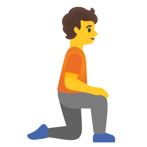 🧎‍➡️ Person Kneeling Facing Right