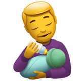 👨‍🍼 Man Feeding Baby