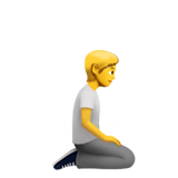 🧎‍➡️ Person Kneeling Facing Right