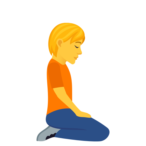 🧎‍➡️ Person Kneeling Facing Right