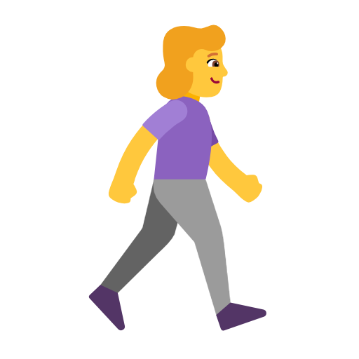 🚶‍♀️‍➡️ Woman Walking Facing Right