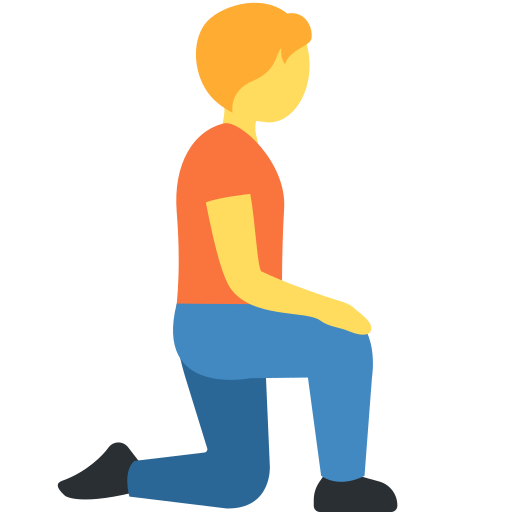 🧎‍➡️ Person Kneeling Facing Right