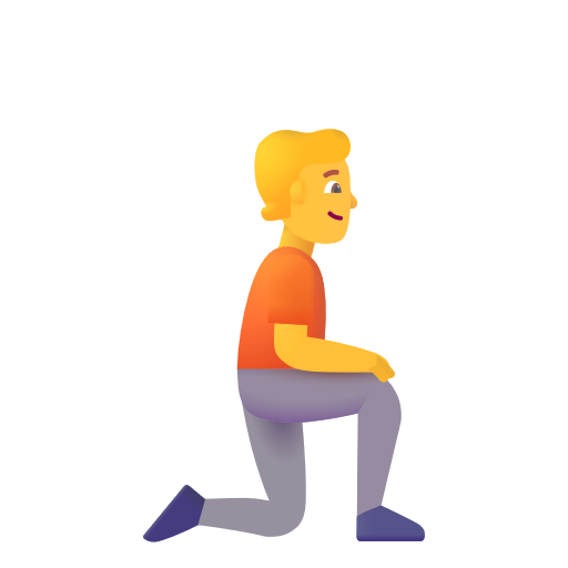 🧎‍➡️ Person Kneeling Facing Right