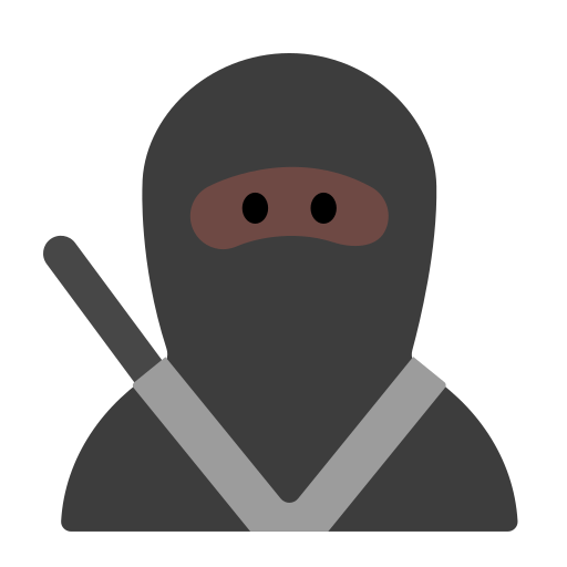 🥷🏿 Ninja: Tono de piel oscuro