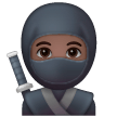 🥷🏿 Ninja: Tono de piel oscuro