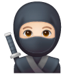 🥷🏻 Ninja: Light Skin Tone