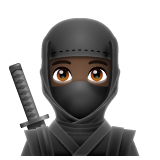 🥷🏿 Ninja: Tono de piel oscuro