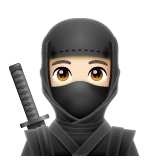 🥷🏻 Ninja: Light Skin Tone