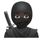🥷🏿 Ninja: Tono de piel oscuro