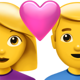 👩‍❤️‍👨 Coppia con cuore: Donna e Uomo