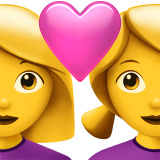 👩‍❤️‍👩 Paar mit Herz: Frau & Frau