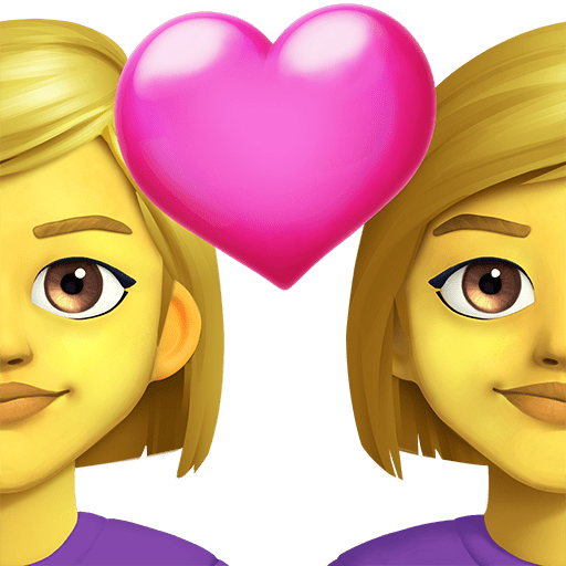 👩‍❤️‍👩 Paar mit Herz: Frau & Frau