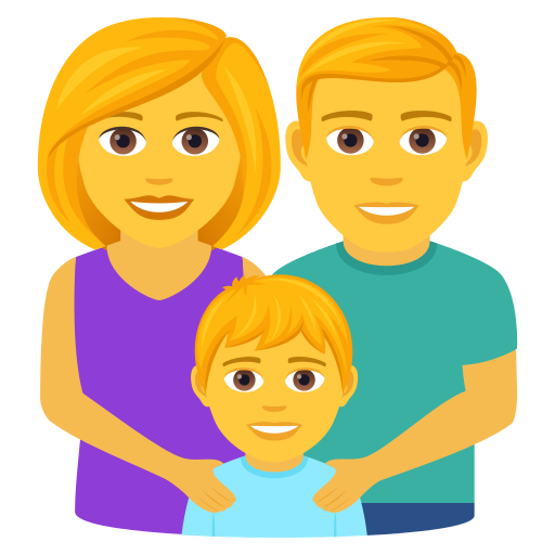👨‍👩‍👦 Famiglia: Uomo, Donna e Bambino