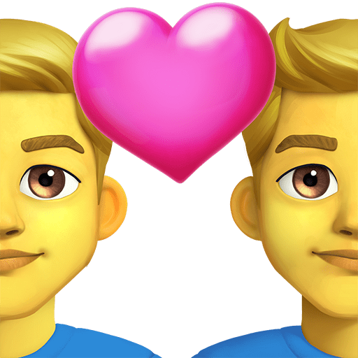 👨‍❤️‍👨 Couple with Heart: Man & Man