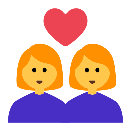 👩‍❤️‍👩 Paar mit Herz: Frau & Frau