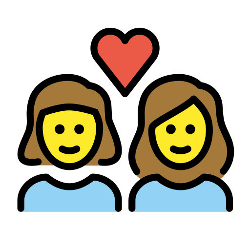 👩‍❤️‍👩 Paar mit Herz: Frau & Frau