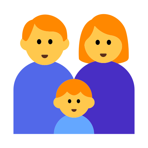 👨‍👩‍👦👨‍👩‍👧 Family: Man & Woman & One Child