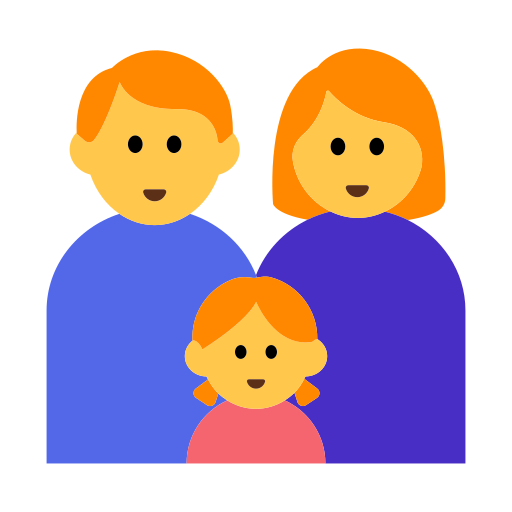 👨‍👩‍👧 Rodzina: Mężczyzna, Kobieta i Dziewczynka