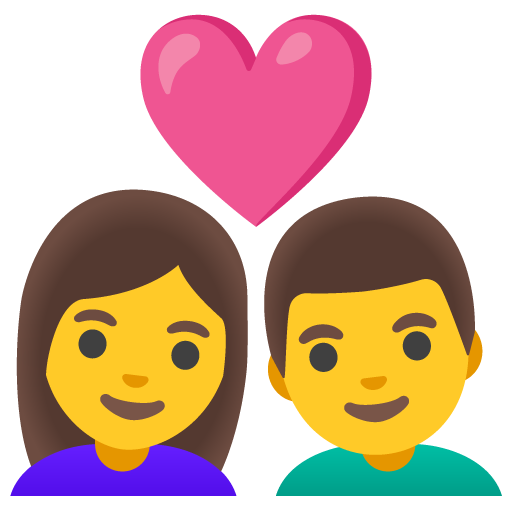 👩‍❤️‍👨 Coppia con cuore: Donna e Uomo