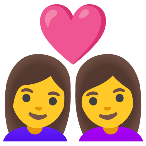 👩‍❤️‍👩 Paar mit Herz: Frau & Frau