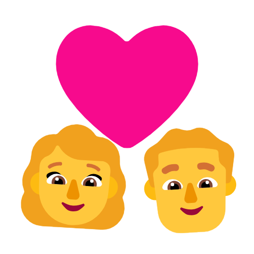 👩‍❤️‍👨 Coppia con cuore: Donna e Uomo