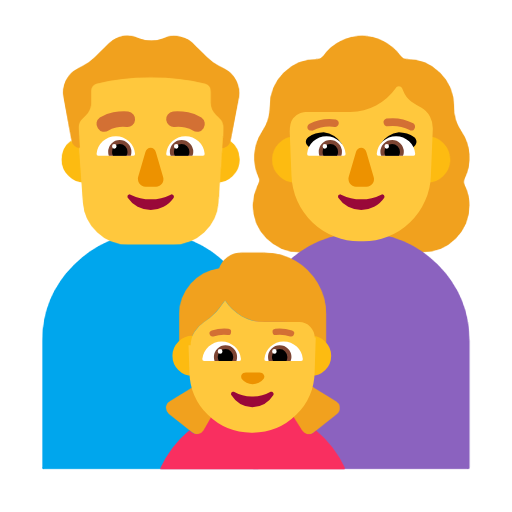 👨‍👩‍👧 Rodzina: Mężczyzna, Kobieta i Dziewczynka