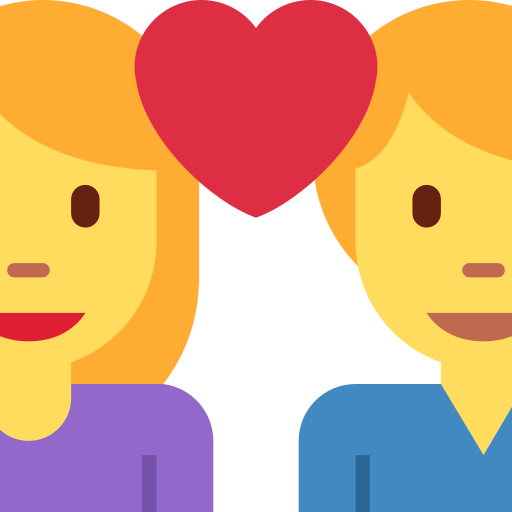 👩‍❤️‍👨 Coppia con cuore: Donna e Uomo