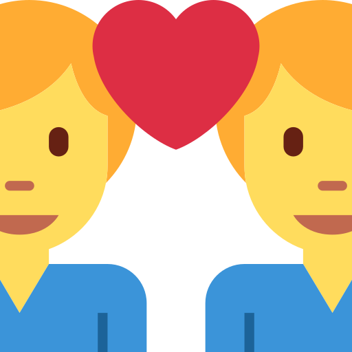 👨‍❤️‍👨 Couple with Heart: Man & Man