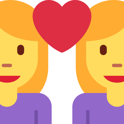 👩‍❤️‍👩 Paar mit Herz: Frau & Frau
