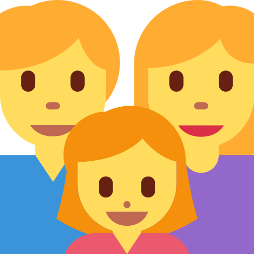 👨‍👩‍👧 Rodzina: Mężczyzna, Kobieta i Dziewczynka