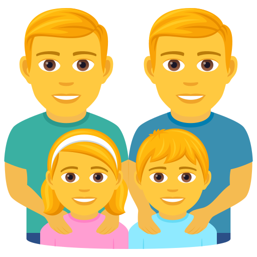 👨‍👨‍👧‍👦 Family: Man & Man & Girl & Boy