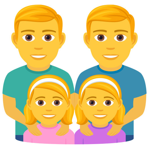 👨‍👨‍👧‍👧 Family: Man & Man & Girl & Girl