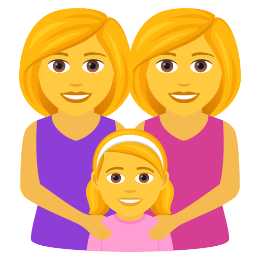 👩‍👩‍👧 Familie: Frau & Frau & Mädchen