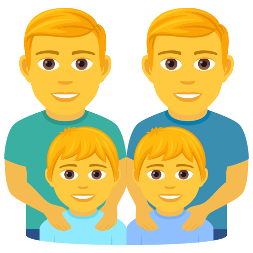 👨‍👨‍👦‍👦 Famiglia: Uomo e Uomo e Ragazzo e Ragazzo