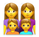 👩‍👩‍👧‍👦 Famille : Femme & Femme & Fille & Garçon