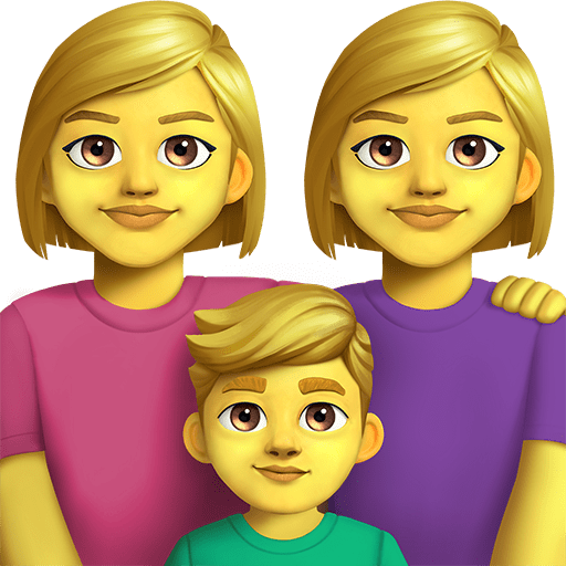 👩‍👩‍👦 Famiglia: Donna, Donna e Bambino